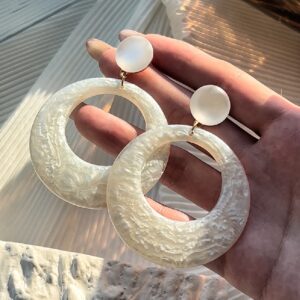 Trendy Acrylic Art Ring Design Earring