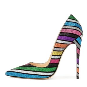 Rainbow High Heels Women Shoes
